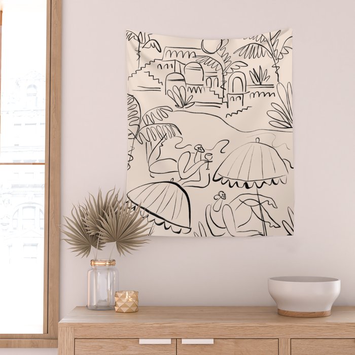 Amalfi Coast Italy Wall Tapestry Gallery Image 2