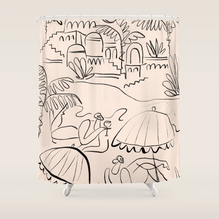 Amalfi Coast Italy Shower Curtain Gallery Image 1