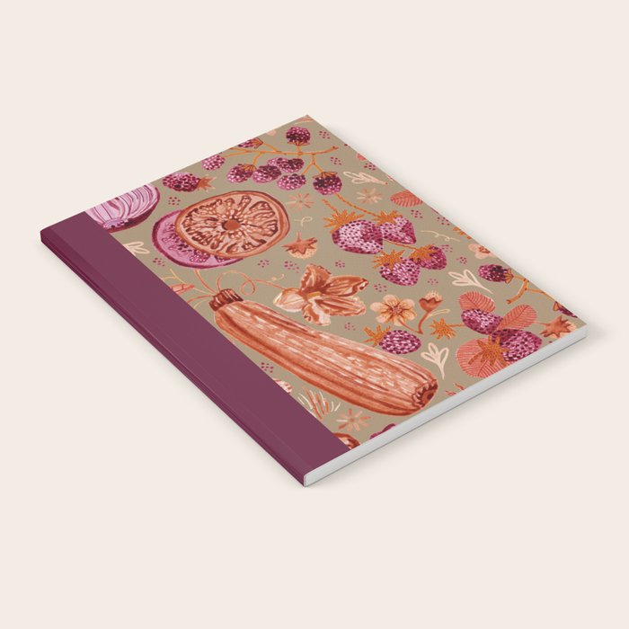 Garden Vegetables and Fresh Fruit in Mocha Mousse Notebook Gallery Image 2
