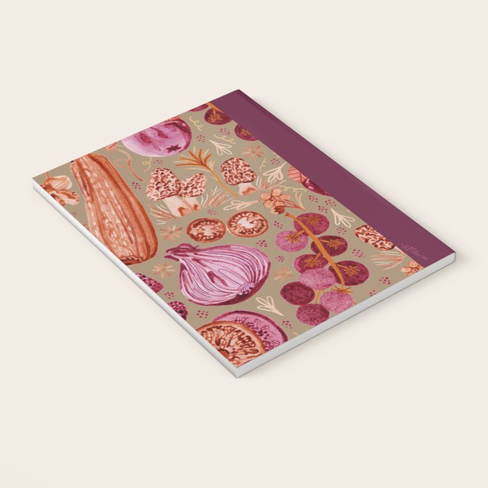 Garden Vegetables and Fresh Fruit in Mocha Mousse Notebook Gallery Image 3