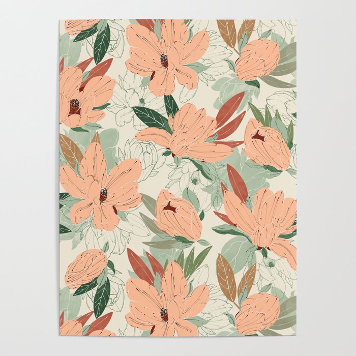 Big floral blossoms MF-24 Poster Gallery Image 4