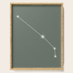 Aries Zodiac Star Constellation Line Art Sage Serving Tray Gallery Image 1
