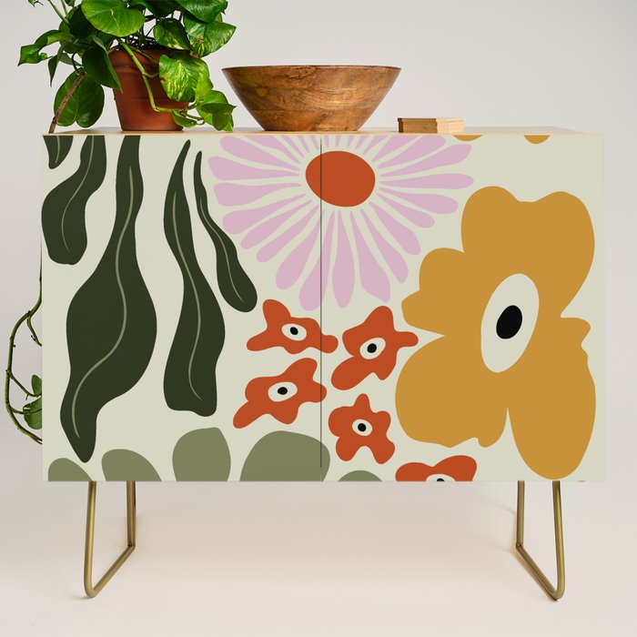 Vintage Floral Dreamscape Credenza Gallery Image 1