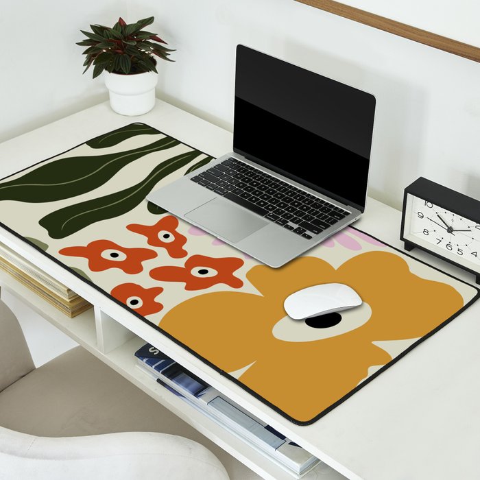Vintage Floral Dreamscape Desk Mat Gallery Image 2