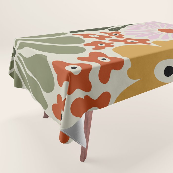 Vintage Floral Dreamscape Tablecloth Gallery Image 1