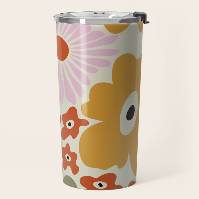 Vintage Floral Dreamscape Travel Mug Gallery Image 2