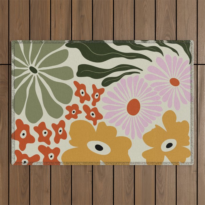 Vintage Floral Dreamscape Outdoor Rug Gallery Image 1