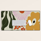 Vintage Floral Dreamscape Desk Mat Gallery Image 1