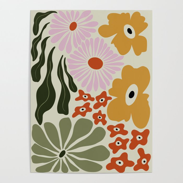 Vintage Floral Dreamscape Poster Gallery Image 1