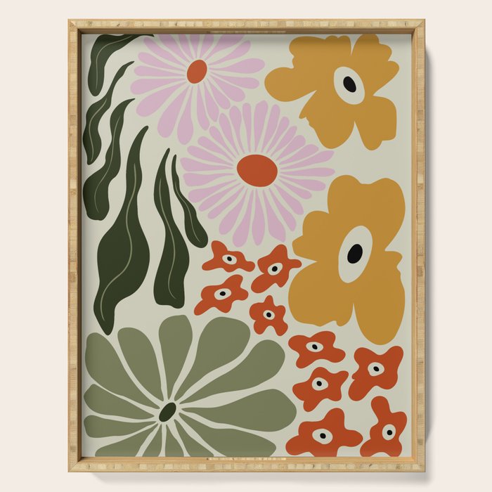 Vintage Floral Dreamscape Serving Tray Gallery Image 1