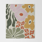 Vintage Floral Dreamscape Throw Blanket Gallery Image 2