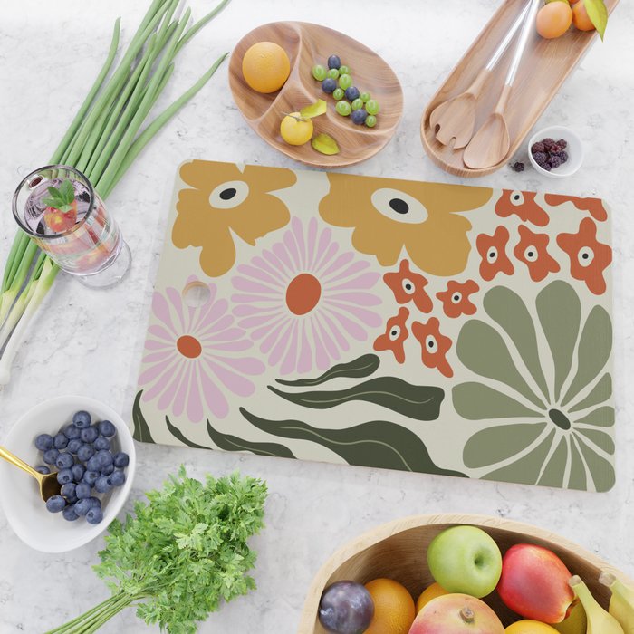 Vintage Floral Dreamscape Cutting Board Gallery Image 2