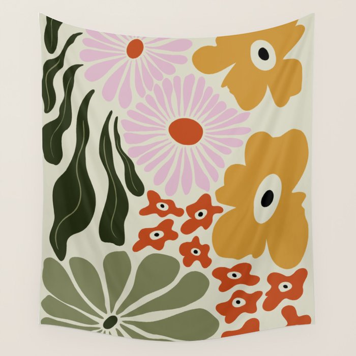 Vintage Floral Dreamscape Wall Tapestry Gallery Image 4