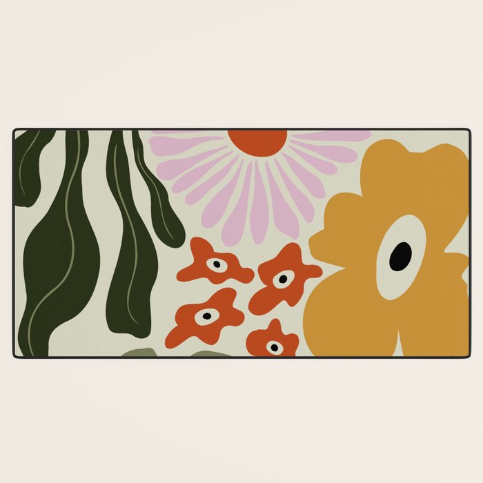 Vintage Floral Dreamscape Desk Mat Gallery Image 3