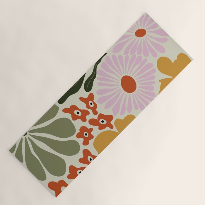 Vintage Floral Dreamscape Yoga Mat Gallery Image 1