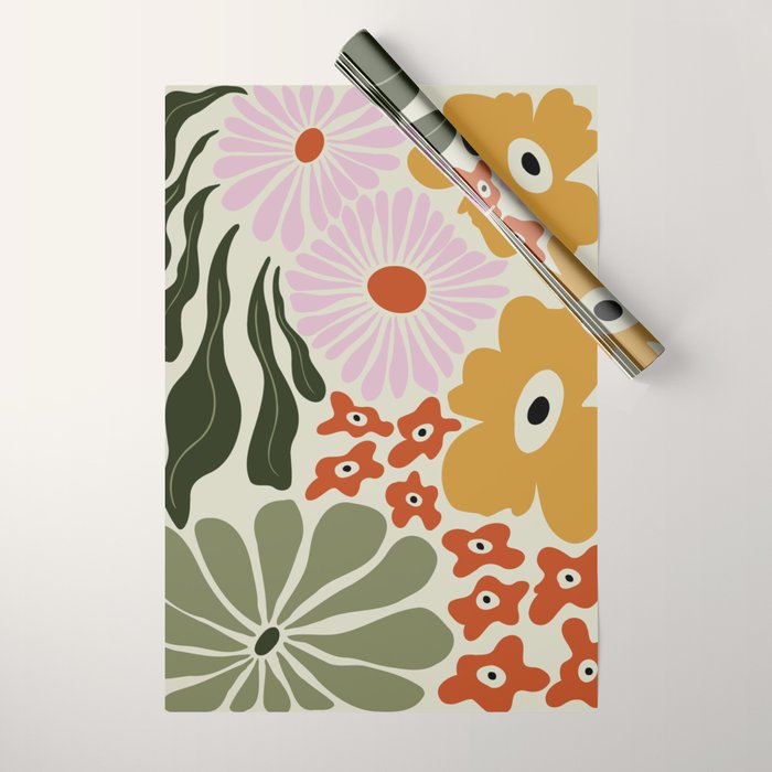 Vintage Floral Dreamscape Wrapping Paper Gallery Image 1