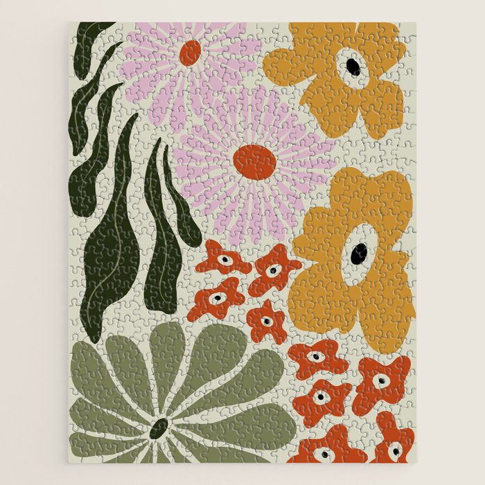 Vintage Floral Dreamscape Jigsaw Puzzle Gallery Image 1