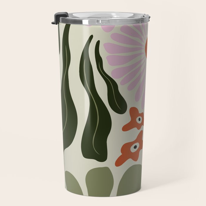 Vintage Floral Dreamscape Travel Mug Gallery Image 3