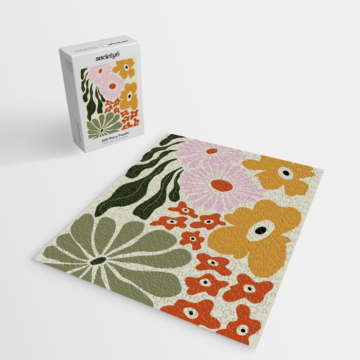 Vintage Floral Dreamscape Jigsaw Puzzle Gallery Image 2