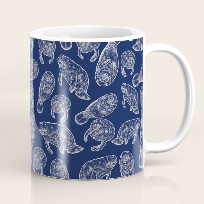 Manatees - Navy Coffee Mug Gallery Image 1