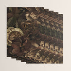 Moody Flower Garden Baroque Opulence Brown Wrapping Paper Gallery Image 3