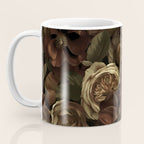 Moody Flower Garden Baroque Opulence Brown Coffee Mug Gallery Image 3