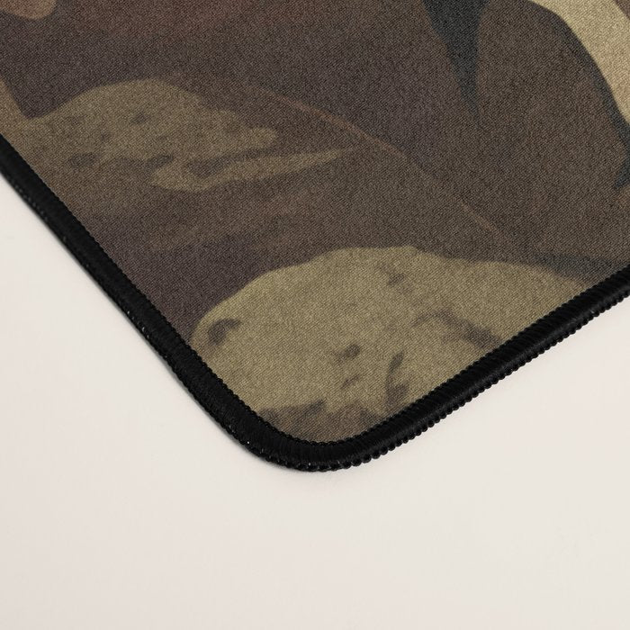 Moody Flower Garden Baroque Opulence Brown Desk Mat Gallery Image 4
