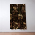 Moody Flower Garden Baroque Opulence Brown Window Curtain Gallery Image 3