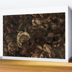 Moody Flower Garden Baroque Opulence Brown Wall Mural Gallery Image 2