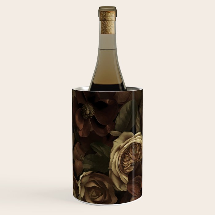Moody Flower Garden Baroque Opulence Brown Wine Chiller Gallery Image 2