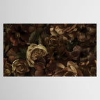 Moody Flower Garden Baroque Opulence Brown Tablecloth Gallery Image 2