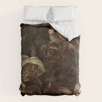 Moody Flower Garden Baroque Opulence Brown Comforter Gallery Image 6