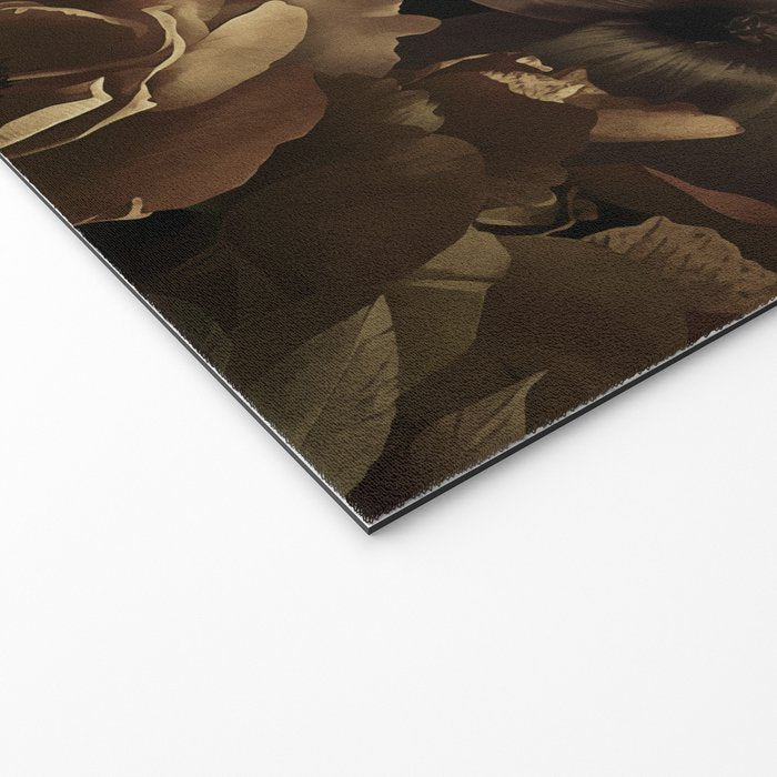 Moody Flower Garden Baroque Opulence Brown Welcome Mat Gallery Image 2
