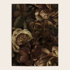 Moody Flower Garden Baroque Opulence Brown Poster Gallery Image 4