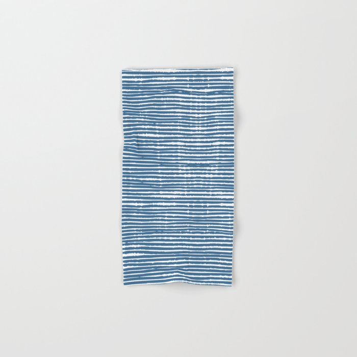 Blue Striped Abstract Pattern Bath Towel Gallery Image 1
