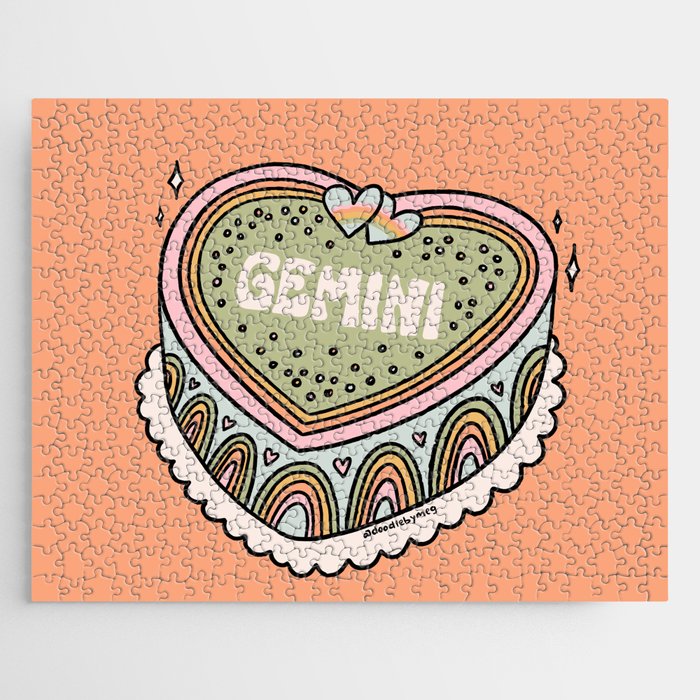 Gemini Heart Cake Jigsaw Puzzle Gallery Image 1