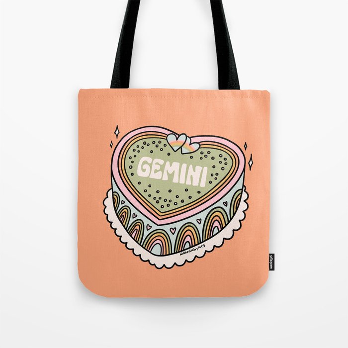 Gemini Heart Cake Tote Bag Gallery Image 1