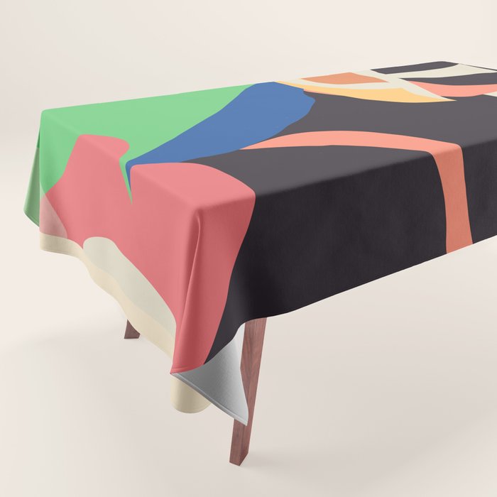 Modern Abstract Art Face 3 Tablecloth Gallery Image 1