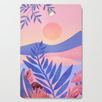 Hawaiian Sunset Tropical Landscape Cutting Board Gallery Image 1