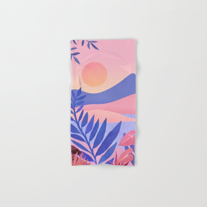 Hawaiian Sunset Tropical Landscape Bath Towel Gallery Image 1