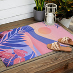 Hawaiian Sunset Tropical Landscape Outdoor Rug Gallery Image 2
