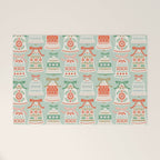 Folk Art Holiday Bells - Light Green Welcome Mat Gallery Image 1