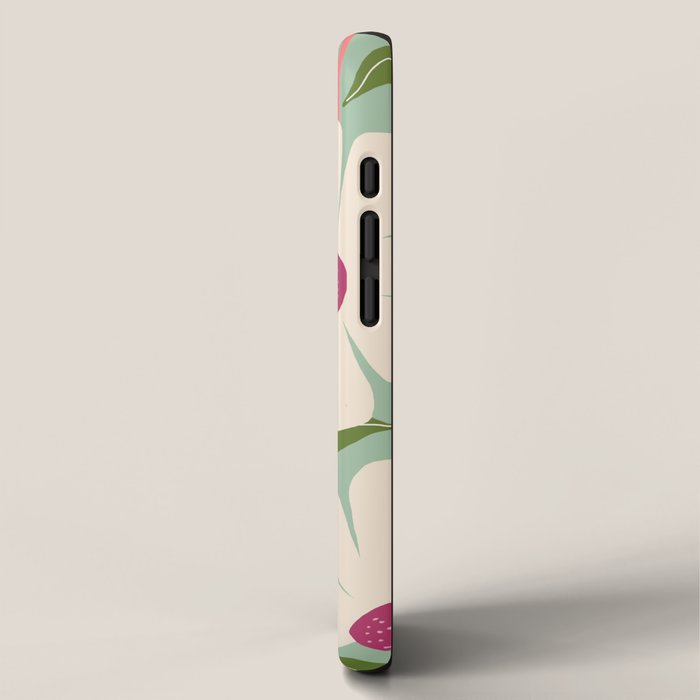 Wild Daisies - pastel green & pink iPhone Case Gallery Image 2