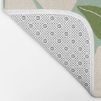 Wild Daisies - pastel green & pink Bath Mat Gallery Image 2