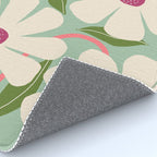 Wild Daisies - pastel green & pink Rug Gallery Image 4