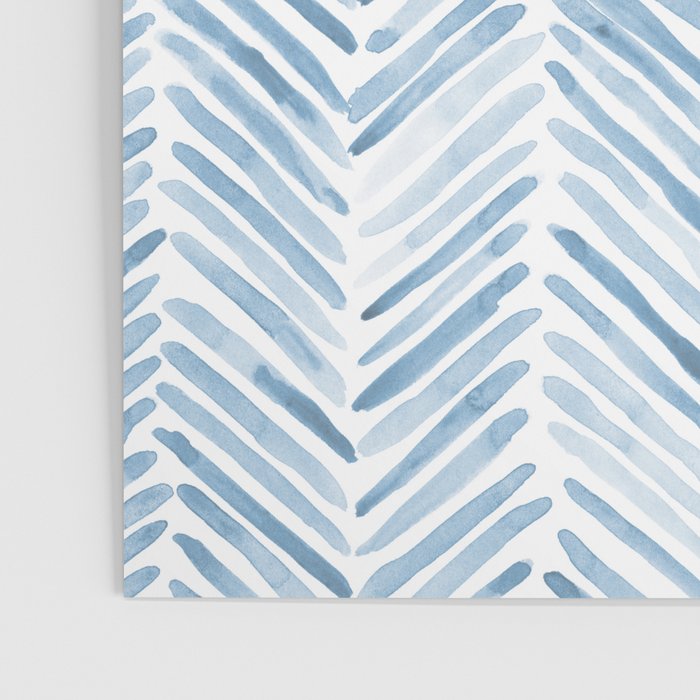 Baby blue watercolor herringbone  Poster Gallery Image 3