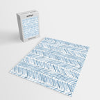 Baby blue watercolor herringbone  Jigsaw Puzzle Gallery Image 2