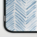 Baby blue watercolor herringbone  Laptop Sleeve Gallery Image 3