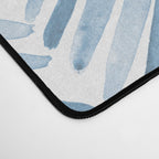 Baby blue watercolor herringbone  Desk Mat Gallery Image 4
