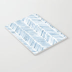 Baby blue watercolor herringbone  Notebook Gallery Image 3